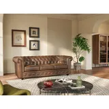 vente-unique Vente-unique-Sofa 3-Sitzer - Microfaser - Vintage-Look - Chesterfield