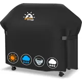 luxuskollektion Grillabdeckung 147 cm Polyurethan schwarz