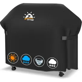 luxuskollektion Grillabdeckung 147 cm Polyurethan schwarz