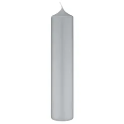 Kopschitz Kerzen Altarkerzen, Kaminkerzen Silbergrau 250 x Ø 90 mm, 4 Stück, Kerzen mit Dornbohrung in RAL Kerzengüte Qualität