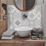 alwayspon Fliesenaufkleber für Boden/Wand, Aufkleber für Heimdekoration, abziehen und aufkleben, selbstklebender Spritzschutz, Fliesenaufkleber für Wohnzimmer, Küche, Badezimmer, Dekoration, 10 Stück