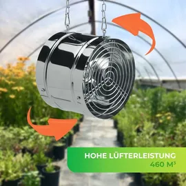 Bio Green BioGreen Gewächshausventilator Arizona mit 420 m3/h Luftumwälzung - Silber
