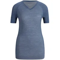 Falke Damen Baselayer-Shirt Wool-Tech Light V Neck W S/S SH Wolle Schnelltrocknend 1 Stück, Blau (Captain 6751), M