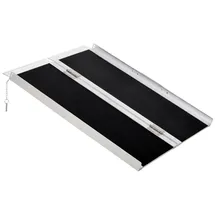 Homcom Rollstuhlrampe Auffahrrampe Rollstühle Rollatoren, Faltbar Aluminium PVC