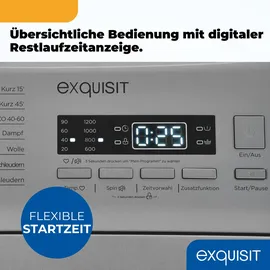 Exquisit LTO1207-030A silber-dunkel Toplader (7,5 kg, 1200 U/min)