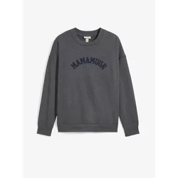 bonprix Umstands-Sweatshirt mit Reißverschlüssen zum Stillen, grau, 36/38 (S), mit Baumwolle