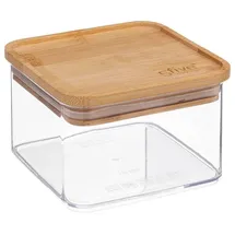 5 five simply smart Vorratsdose quadratisch mit Bambusdeckel 0,5 l