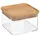 5 five simply smart Vorratsdose quadratisch mit Bambusdeckel 0,5 l