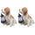 GLOBO 2er Set LED Solar Skulptulampe Aussen Leuchte Hund Garten Hund Tier Motiv Licht