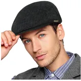 LuxusKollektion Schirmmütze Schiebermütze Herren Flatcap Gatsby 1920 Einheitsgröße Grau mit Orange bunt