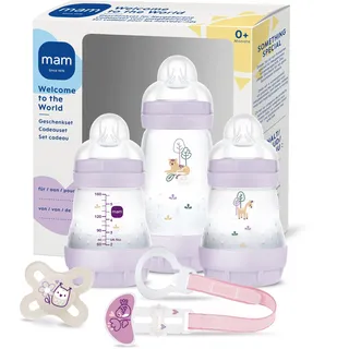 Mam Baby MAM Easy Start Anti-Colic Welcome to the World Lilac 0m+ 1 St Kombipackung