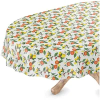 ANRO Tischdecke abwaschbar Wachstuch Wachstuchtischdecke Oval 140 x 180cm