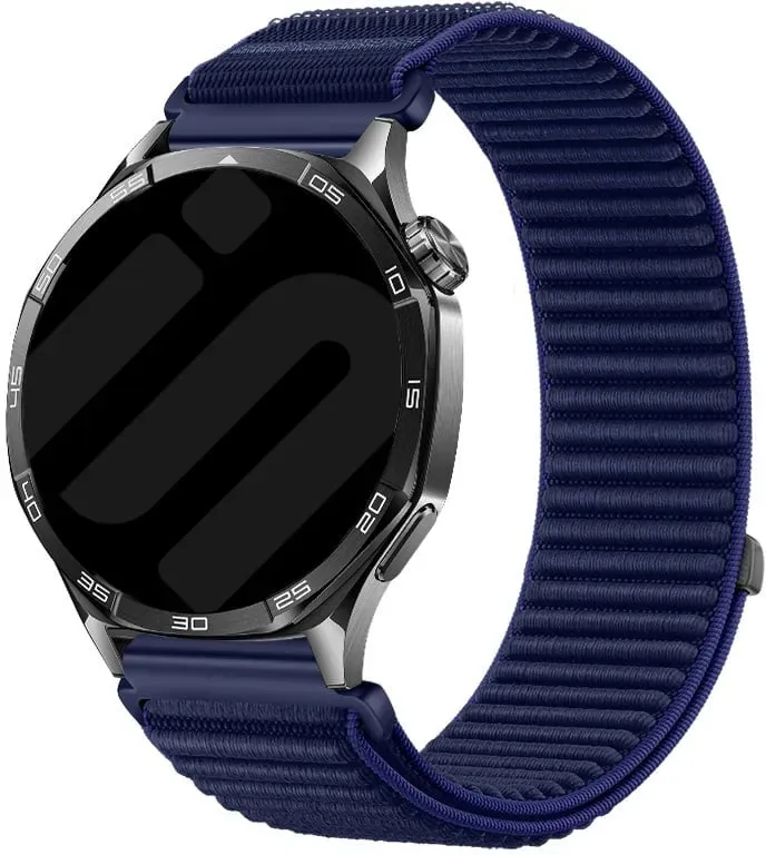 Strap-it TicWatch 22mm Armband Nylon für TicWatch 22mm - Dunkel Blau - Klettverschluss