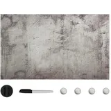 vidaXL Magnettafel Wandmontage Glas 100 x 60 cm Grau
