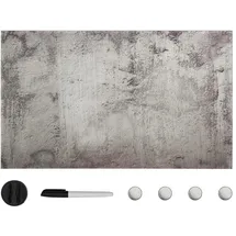 vidaXL Magnettafel Wandmontage Glas 100 x 60 cm Grau