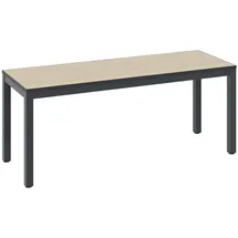 C+P Umkleidesitzbank Basic Plus 100 x 35 x 42 cm Schwarzgrau/Eiche Sereno