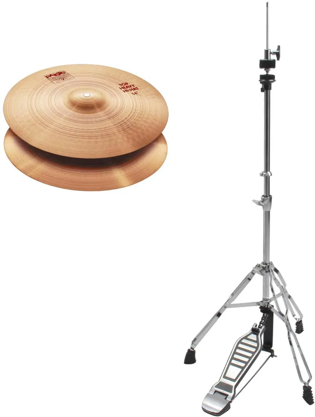 Paiste 2002 14" Heavy Hi-Hat + HiHat Maschine SET