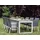 Beliani Gartenstuhl Polyester grau, weiß 8er Set