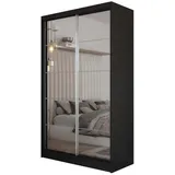 masseno Schwebetürenschrank FIORELLA 120 x 216 x 61 cm Schwarz