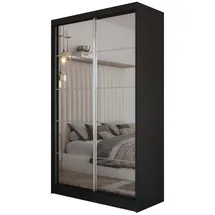masseno Schwebetürenschrank FIORELLA 120 x 216 x 61 cm Schwarz