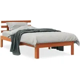 vidaXL Massivholzbett 100 x 200 cm Braun