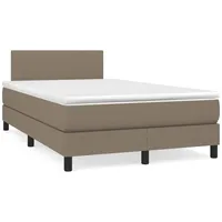 VidaXL Boxspringbett mit Matratze Taupe 120x200 cm Stoff1397359