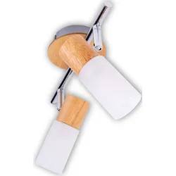 NÄVE Deckenspot "Todtnau", beige (natur), Ø 5,00cm H: 5,00cm, Lampen, E14 max. 5W, Holzart: Gummibaum, Farbe: weiß, natur