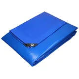 ECD Germany Abdeckplane Gewebeplane mit Ösen 4x6m 24m2 260g/m2 aus Polyethylen Schimmelresistent Wasserdicht Reißfest Schutzplane Bootsplane Gartenplane