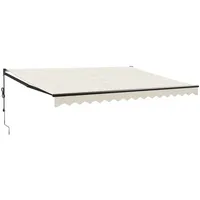 vidaXL Elektrische Markise mit Kurbel Creme 5x3 m