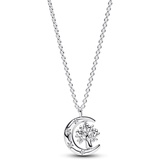 Pandora Timeless Mond & drehender Lebensbaum Anhänger Halskette aus Sterling Silber
