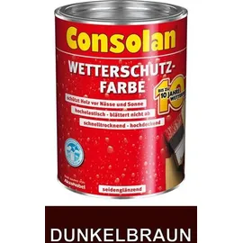Consolan Wetterschutz-Farbe 750 ml dunkelbraun seidenglänzend