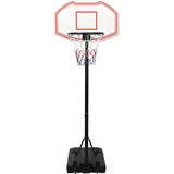 vidaXL Basketballständer Weiß 237-307 cm Polyethylen