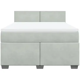 vidaXL Boxspringbett 140 x 200 cm Hellgrau