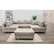 Collection AB Wohnlandschaft Polyester U-Form 3-Sitzer braun