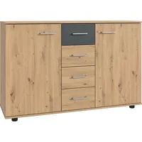WIMEX Kombikommode Taiga 130 x 83 x 41 cm Grau / Beige / Weiß