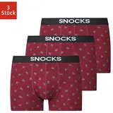 SNOCKS Boxershorts Enge Pants Herren Unterhose (6-St) aus Bio-Baumwolle, ohne kratzenden Zettel blau L