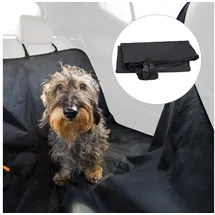 Relaxdays Hundedecke Auto 2er Sitz Schwarz 136 x 142 cm
