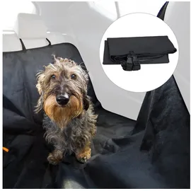 Relaxdays Hundedecke Auto 2er Sitz Schwarz 136 x 142 cm