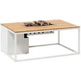 Cosi Feuertisch Cosiloft Ø 120 cm Weiß/Teak