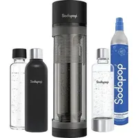 Sodapop Wassersprudler mit CO2-Zylinder und 3x Glasflasche/PET-Flaschen-Set