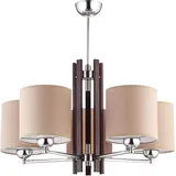 Licht-Erlebnisse Wohnliche Deckenleuchte KASULA Modern Stoff elegant Ø66cm Esszimmer Wohnzimmer Deckenlampe - Bunt