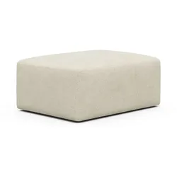 Pouf TENKSOM "Rund Hocker, Fussablage", weiß, B:73cm H:40cm T:96cm, Poufs, perfekte Ergänzung zum Sofa RUND, Nordic Swan Ecolabel