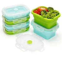 Kurtzy 6er Pack Frischhaltedosen mit Deckel aus Silikon -