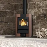 Kaminofen HS Flamingo ESPO 1 Samet Brown 9 kW Kamin Ofen Holzofen
