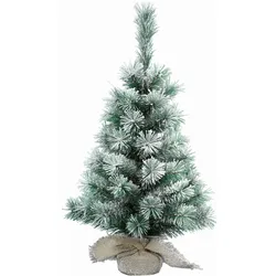 Tannenbaum künstlich im Jutesack 60 cm Weiß / Grün