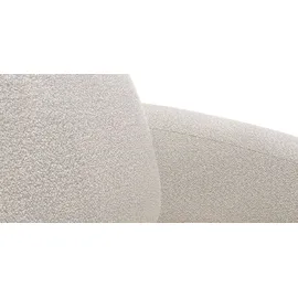 flexlux 2,5-Sitzer Torino, rund, Couch, Loveseat, Modernes, organisches Sofa-Design, Kaltschaum, Wellenunterfederung braun