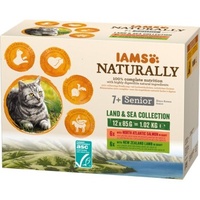 Iams Naturally Senior Land & Sea Collection 12 x 85 g