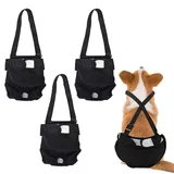 3 Stück Wiederverwendbare Waschbare Hundewindeln,Sehr Saugfähig, mit Starkem und Flexiblem Verschluss, (Taille 12.5-15.5