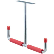 Relaxdays Deckenhaken Garage, Rot,Silber