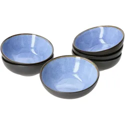 6er Set Snack & Dip Schalen 4cm Reactive Glaze Blue 24321839